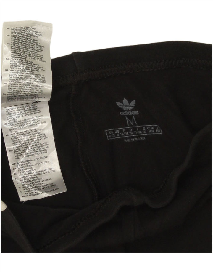 Legginsy Adidas Dziewczęce 11-12 Lat, Średnie Czarne Bawełniane