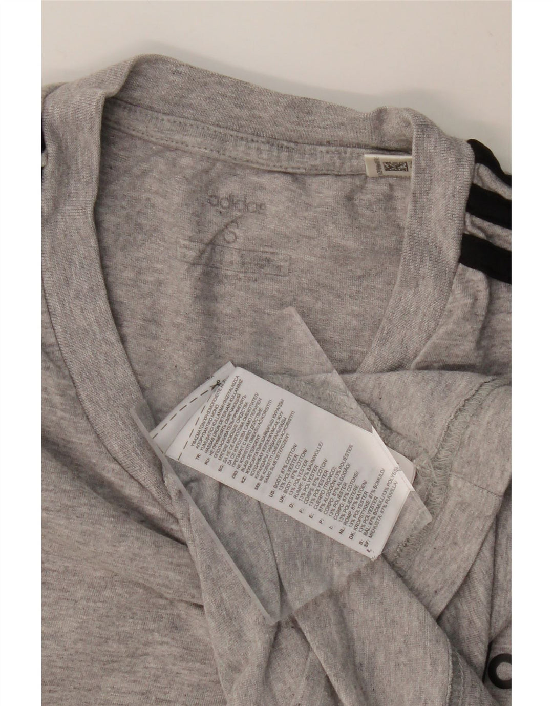 T-shirt męski ADIDAS, mały, szary, bawełniany