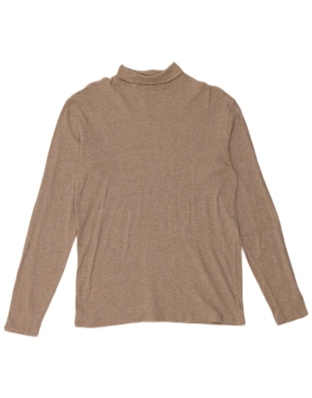J. CREW Damski sweter z golfem UK 14, średni beż, bawełna