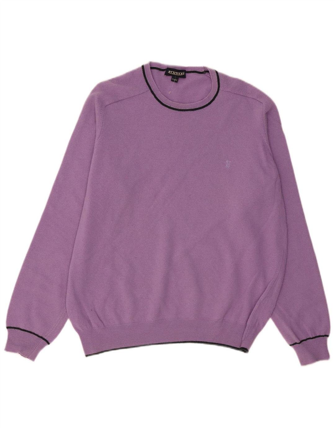 Damski sweter z okrągłym dekoltem JECKERSON UK 18 XL Fioletowa wełna