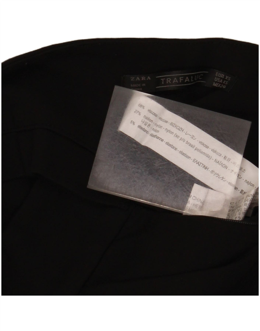 Damskie szorty codzienne ZARA z wysokim stanem XS W24, czarna wiskoza