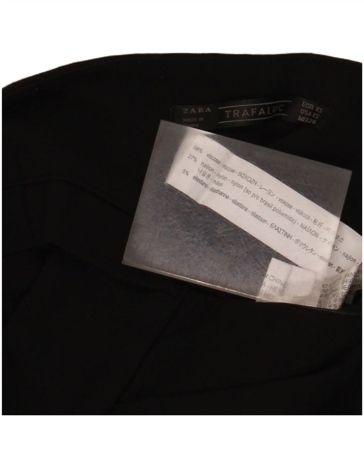 Damskie szorty codzienne ZARA z wysokim stanem XS W24, czarna wiskoza