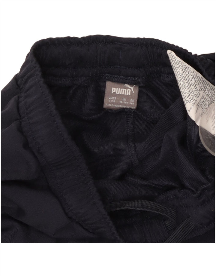 Chłopięce spodnie dresowe Puma 13-14 lat, granatowe, poliestrowe