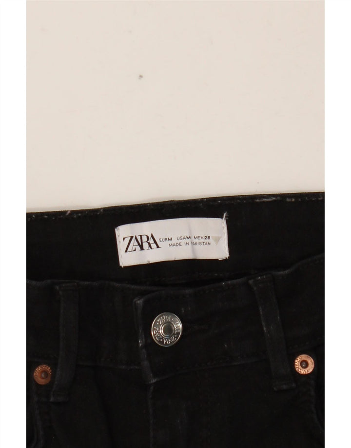 Damskie jeansy skinny marki Zara, średnie W28 L26, czarne