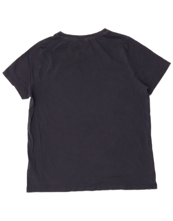 Damska koszulka z grafiką Tommy Hilfiger Top UK 18 XL, granatowa, bawełniana