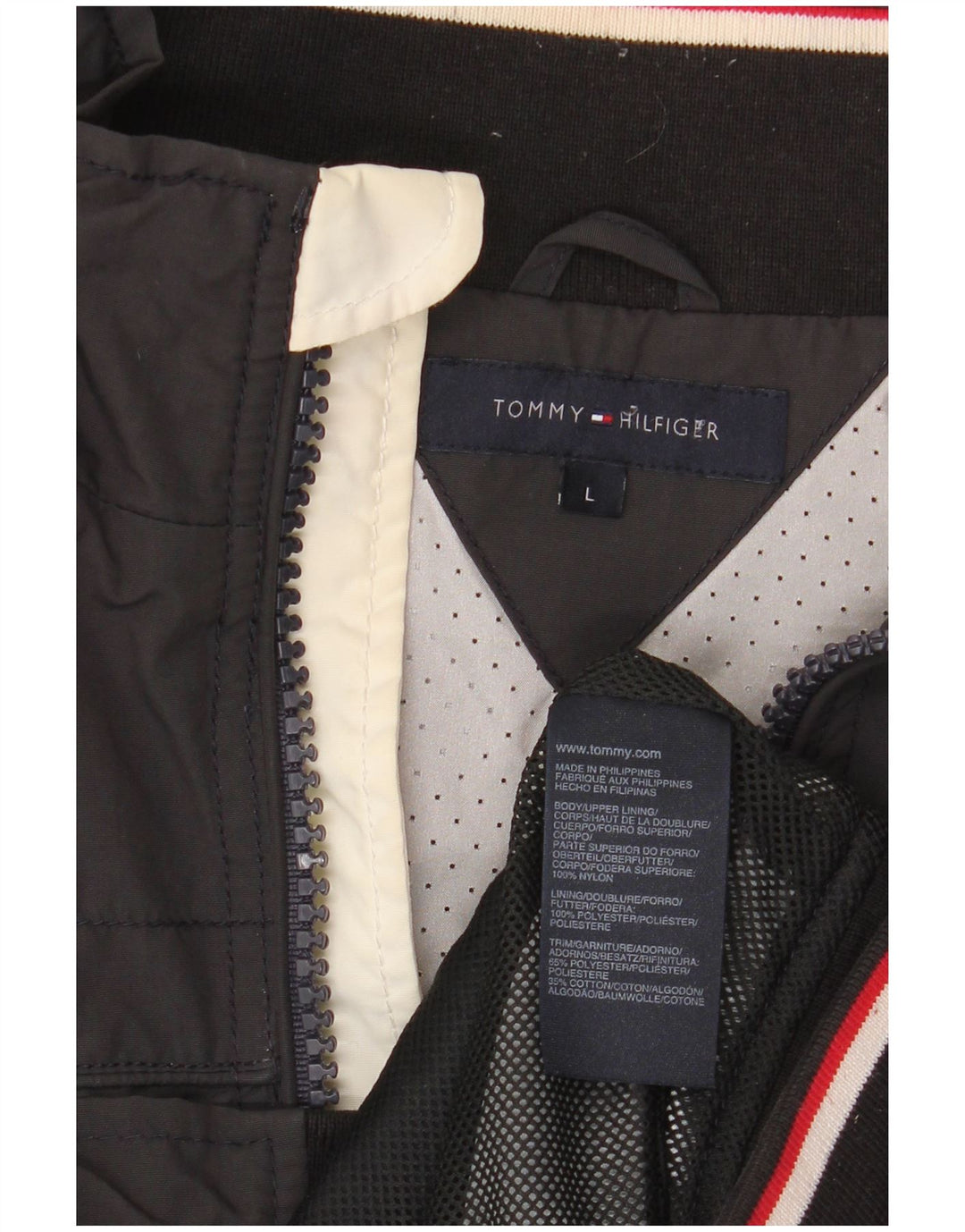 Męska kurtka bomberka Tommy Hilfiger UK 40, duża, szary nylon