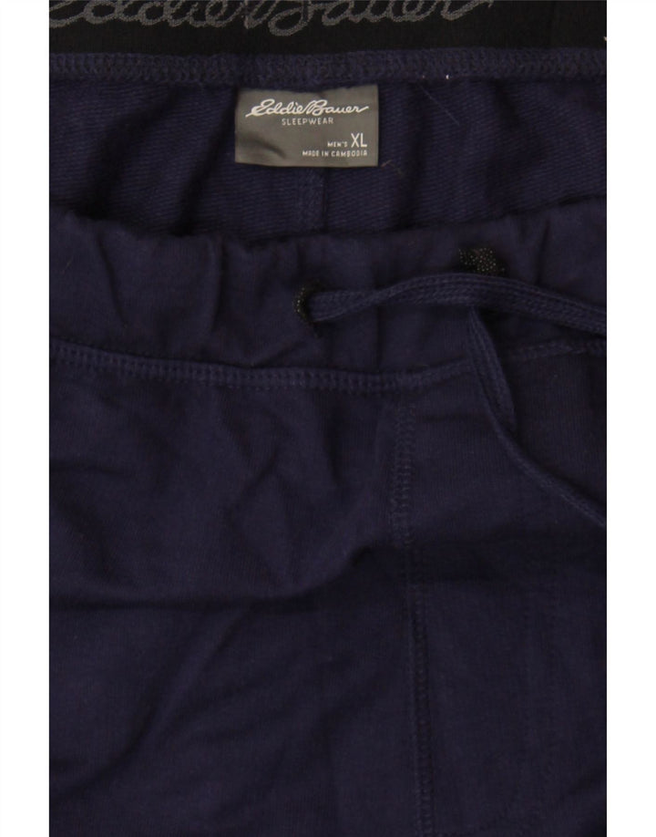 EDDIE BAUER Mens Tracksuit Trousers XL  Navy Blue Cotton Vintage Eddie Bauer and Second-Hand Eddie Bauer from Messina Hembry 