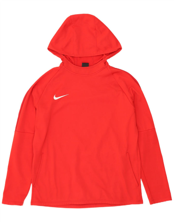 Męski sweter z kapturem NIKE Dri Fit z grafiką, duży, czerwony, poliestrowy
