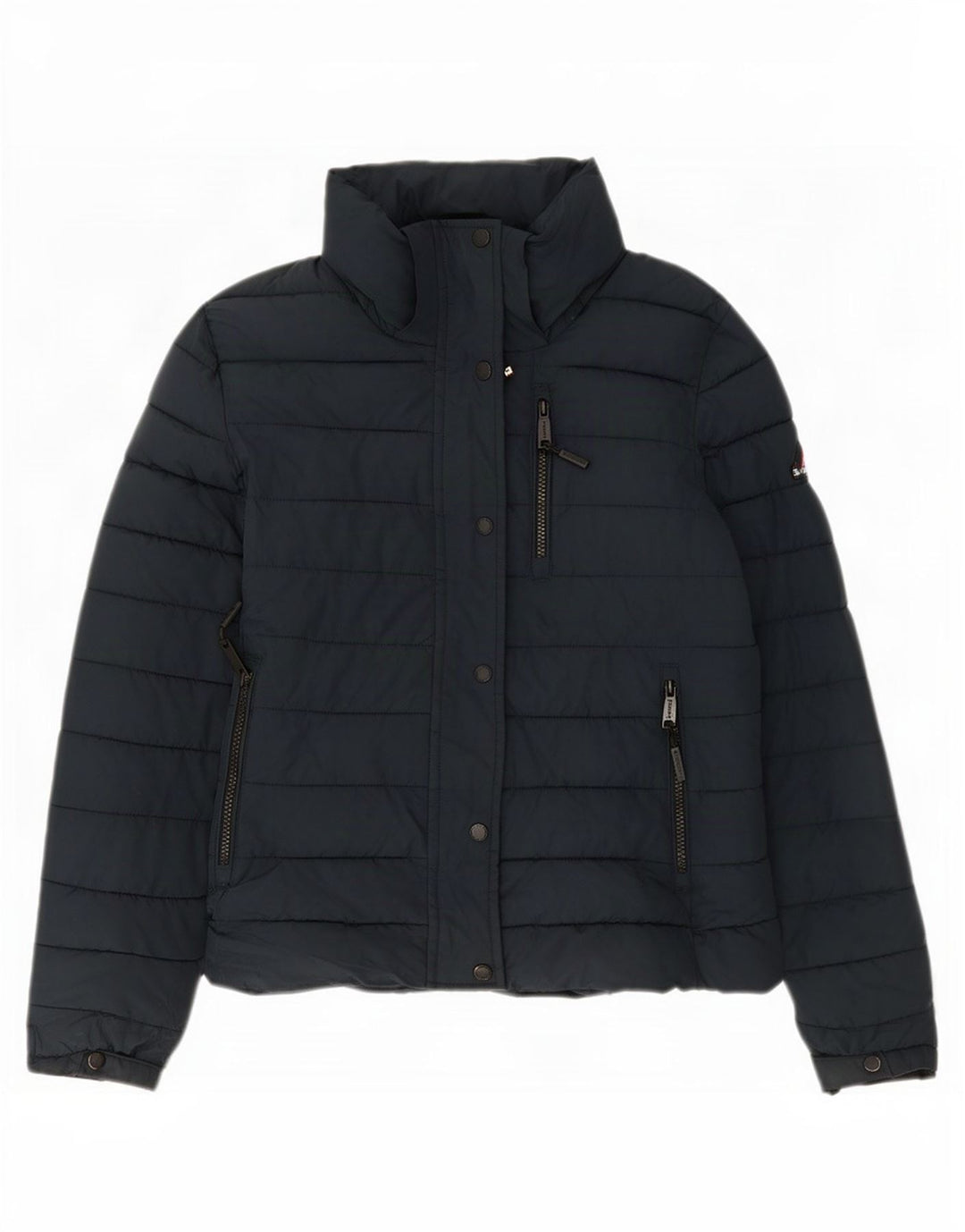 Damska ocieplana kurtka Superdry UK 10, mała, granatowa, poliester