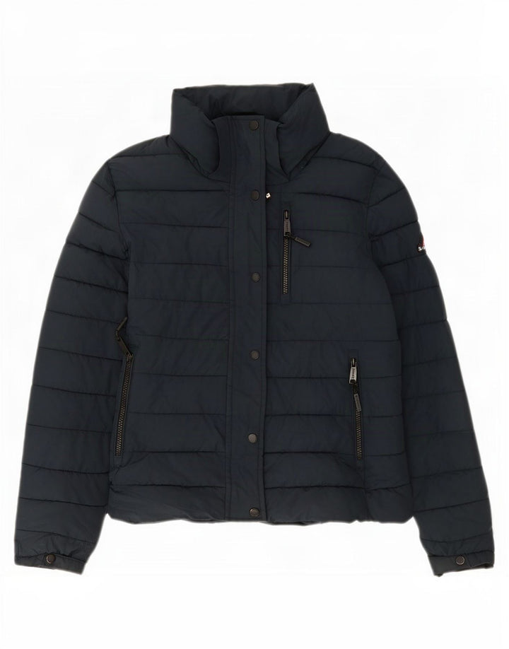 Damska ocieplana kurtka Superdry UK 10, mała, granatowa, poliester