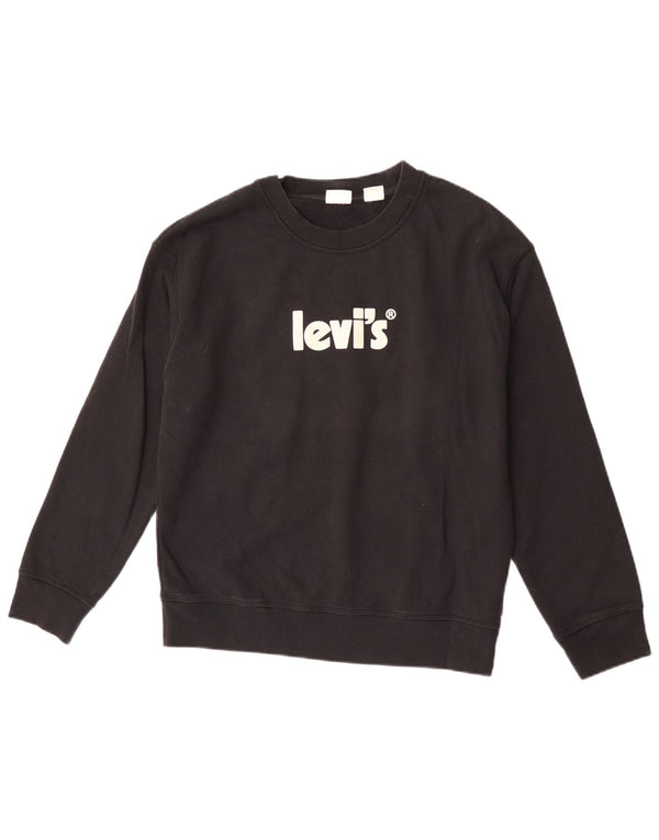 Męska bluza z grafiką Levi's, mała, czarna, bawełniana
