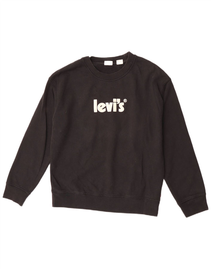 Męska bluza z grafiką Levi's, mała, czarna, bawełniana