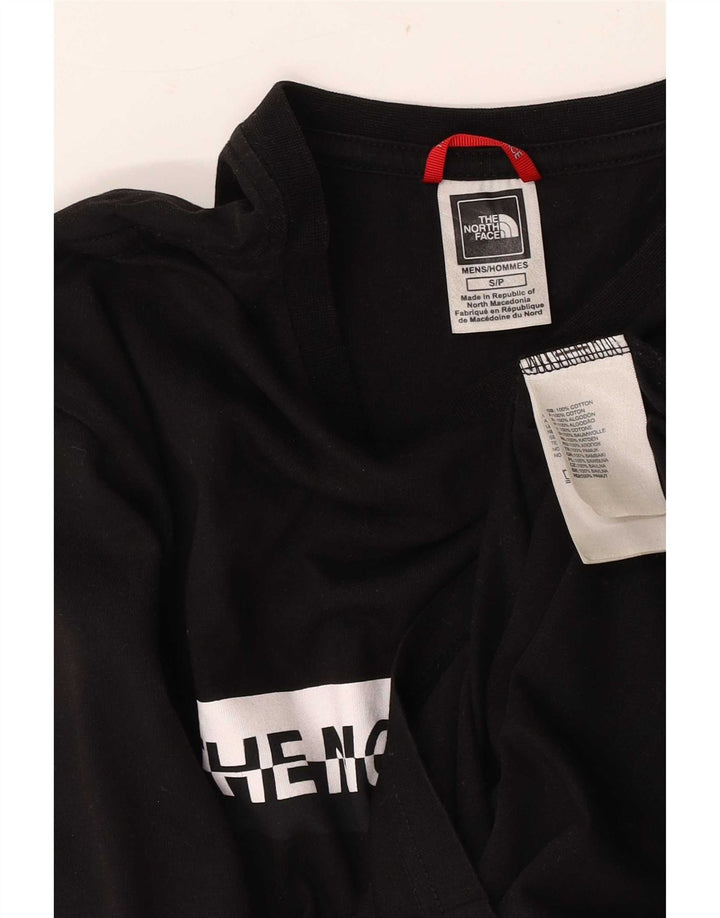 The North Face Mens Graphic Top Long Sleeve Small Black Cotton