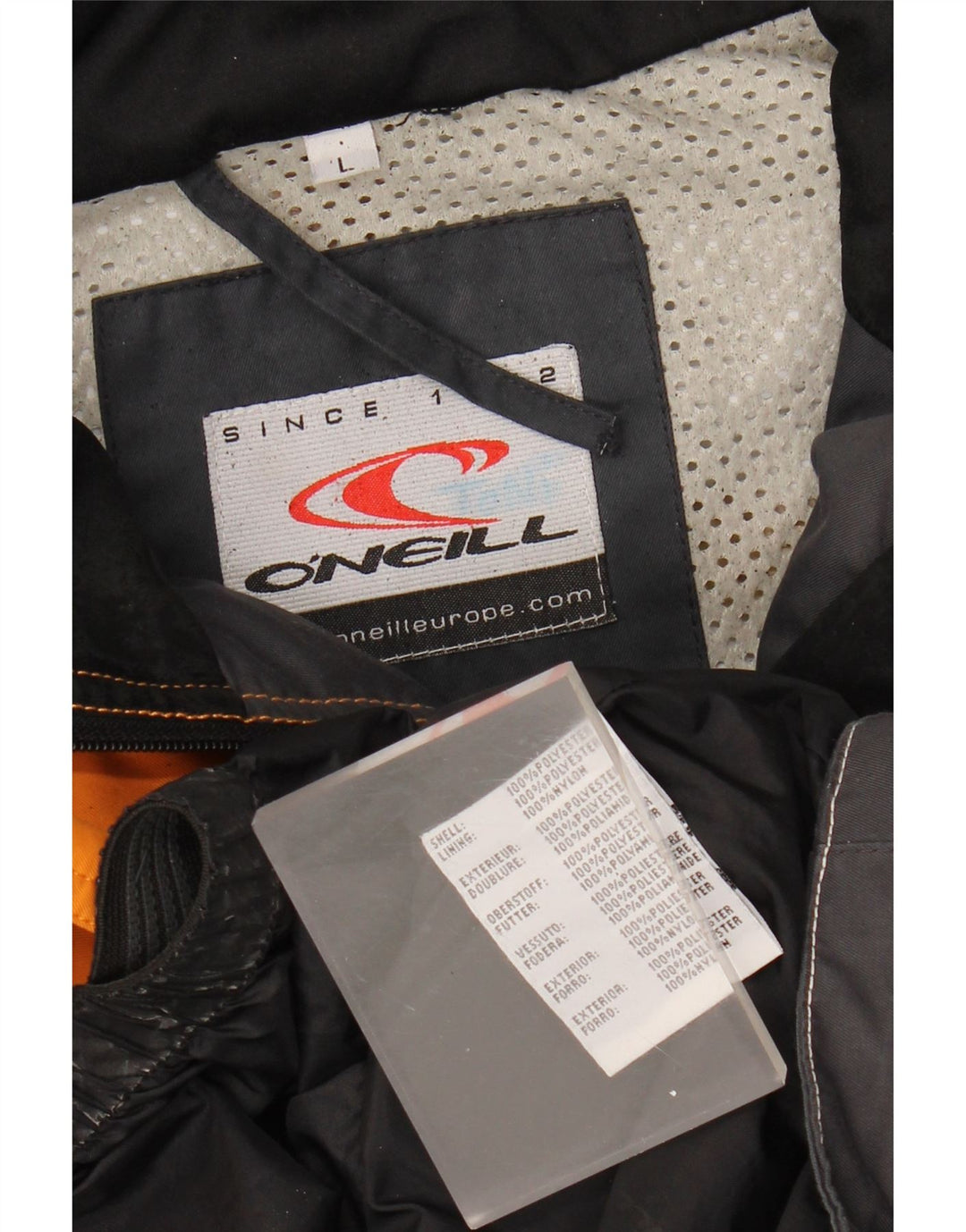 O'NEILL Mens Windbreaker Jacket UK 40 Large Black Colourblock Polyester