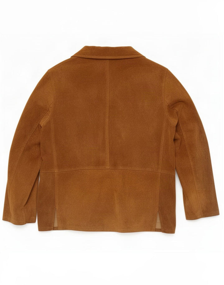 Vintage męska marynarka zapinana na 3 guziki IT 54 2XL brązowa skóra