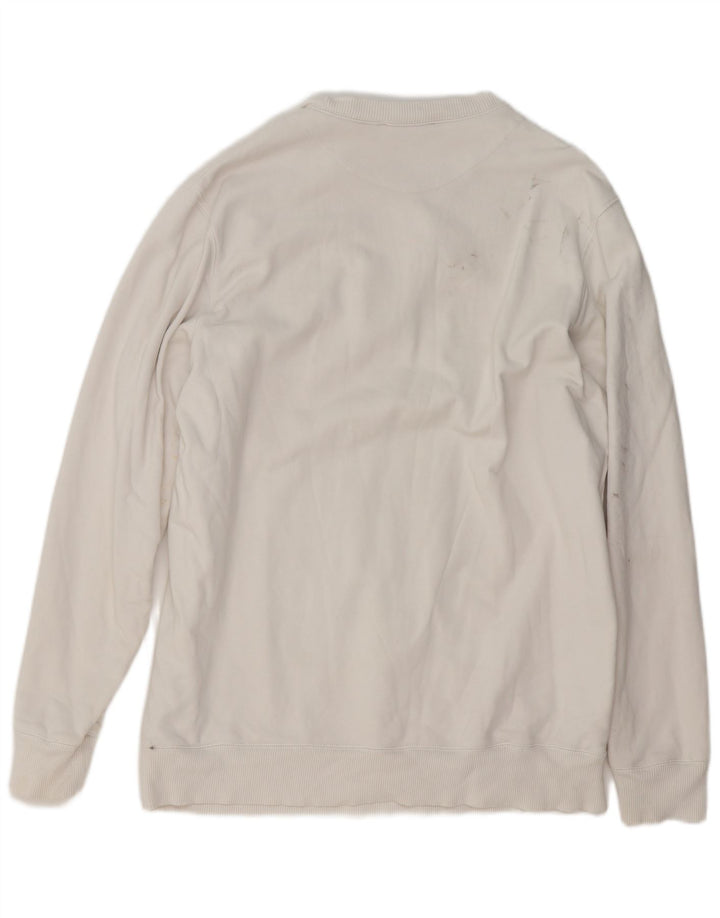 Męska bluza z grafiką Diesel XL, biała, bawełniana