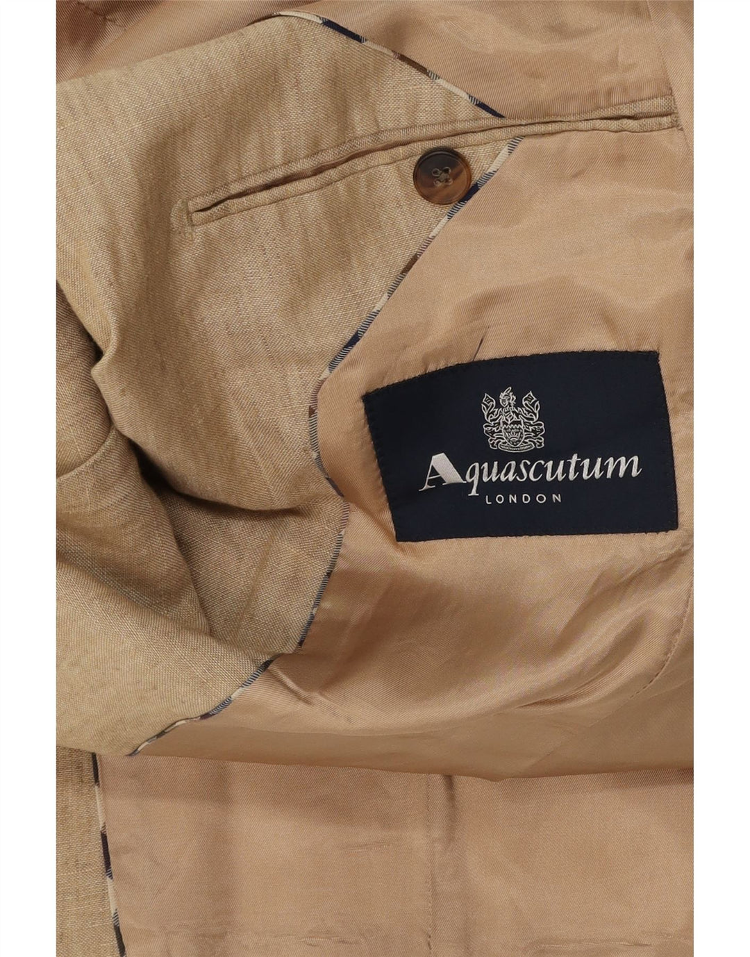 Męska marynarka zapinana na 2 guziki Aquascutum UK 36 Small Brown
