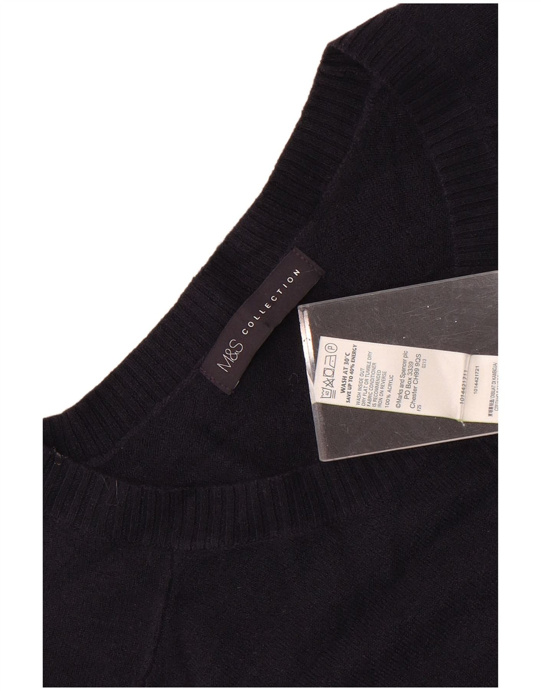 Marks & Spencer Damski sweter z dekoltem w łódkę UK 12 Średni granatowy