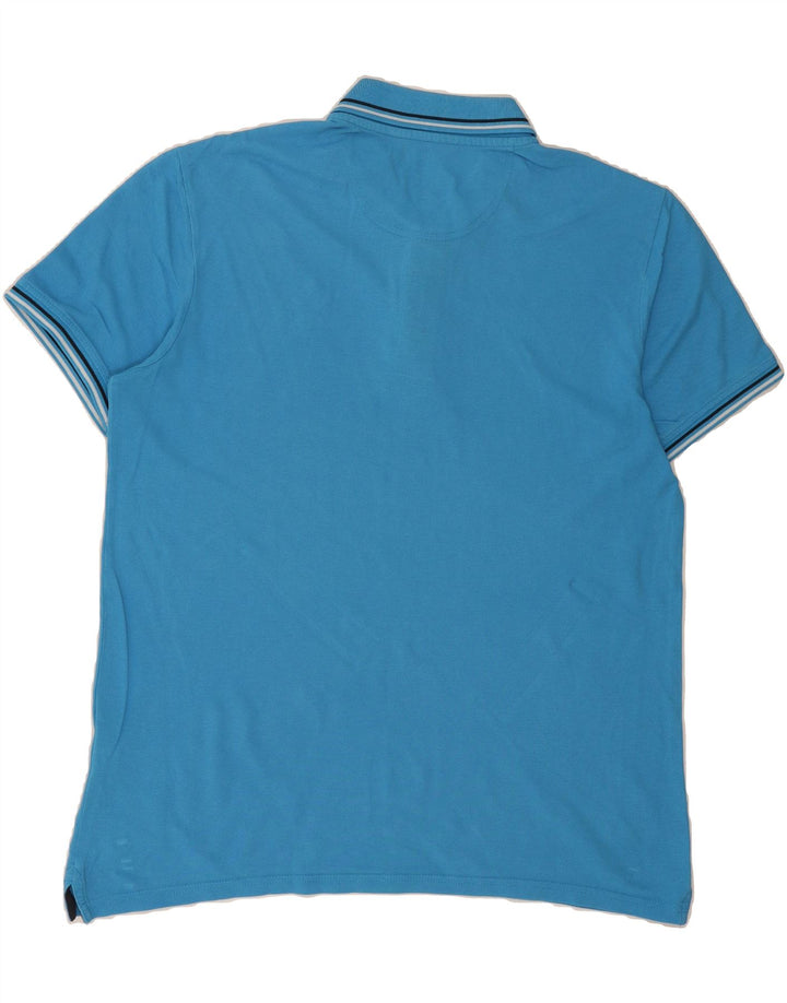 CHAMPION Mens Polo Shirt Medium Blue Cotton Vintage Champion and Second-Hand Champion from Messina Hembry 