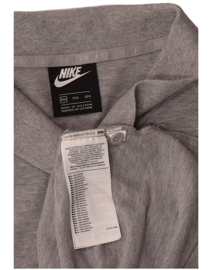 Męska koszulka polo NIKE 2XL, szara, bawełniana