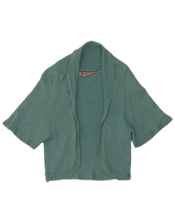Damski sweter bolerko z krótkim rękawem Fat Face UK 10 Small Blue