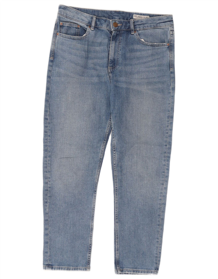 Marks & Spencer Damskie jeansy slim fit UK 12 Medium W32 L26 Niebieskie