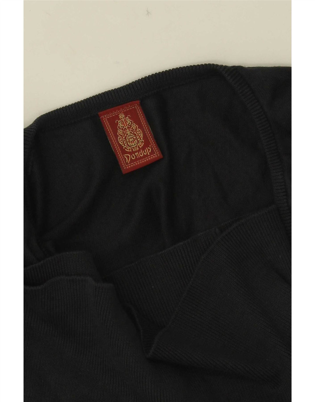 Sweter damski Dondup z dekoltem w kształcie litery V, UK 10, mały czarny