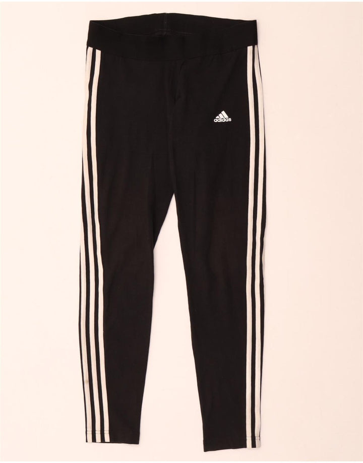Legginsy damskie ADIDAS UK 12/14, średnia czarna bawełna