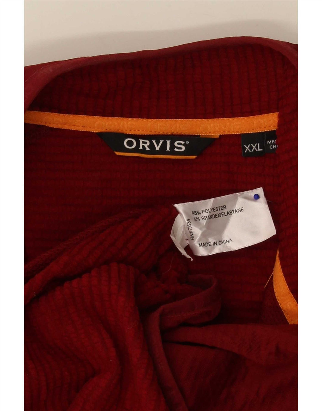 Męska kurtka dresowa Orvis 2XL, bordowy poliester