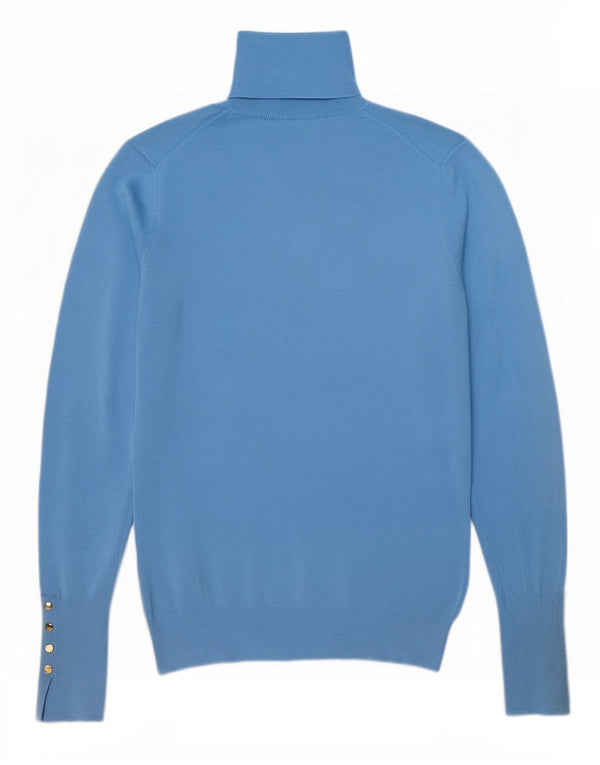 Damski sweter z golfem Zara UK 12 Średni niebieski wiskoza