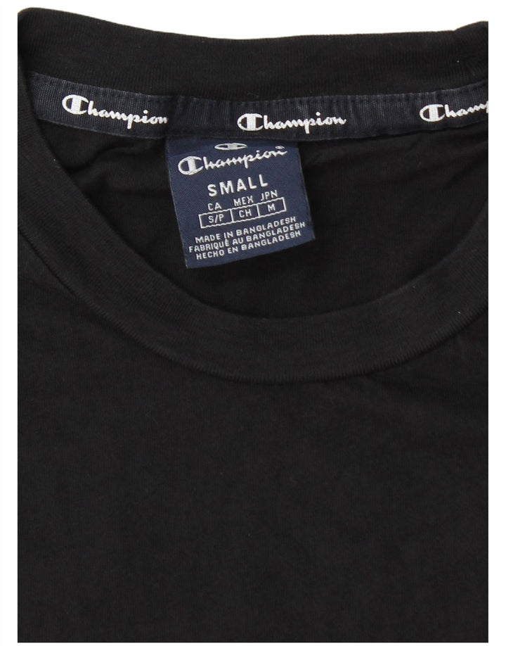 Męski T-shirt Champion z grafiką, mały, czarny, bawełniany