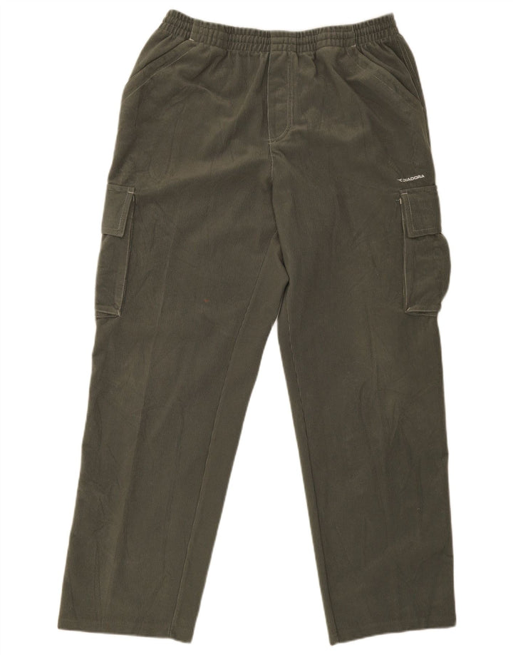 Męskie spodnie dresowe Diadora Cargo UK 42, duże, khaki, poliester