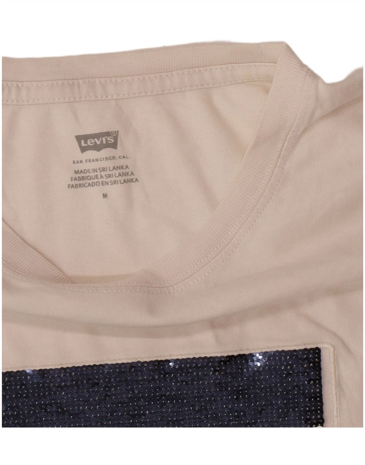 Damska koszulka z grafiką Levi's Top UK 14 Średnia biel