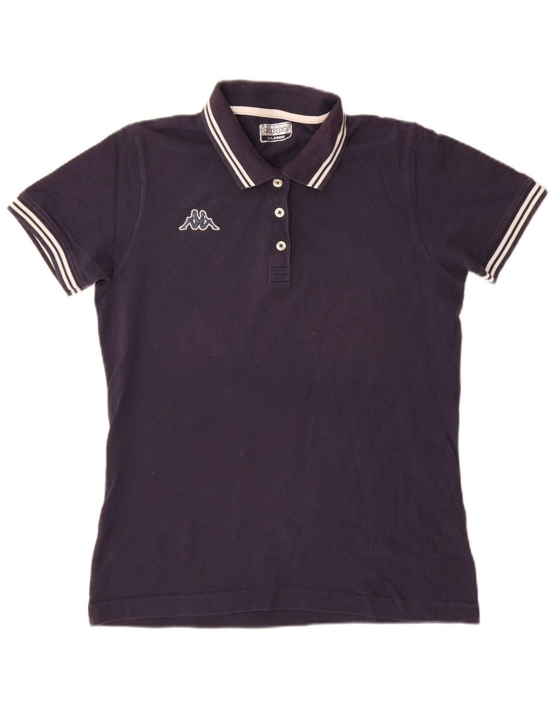 Damska koszulka polo Kappa Slim 2XL w kolorze granatowym w paski