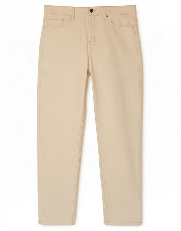 Marks & Spencer Damskie jeansy zwężane UK 12 Medium W30 L27 Off White