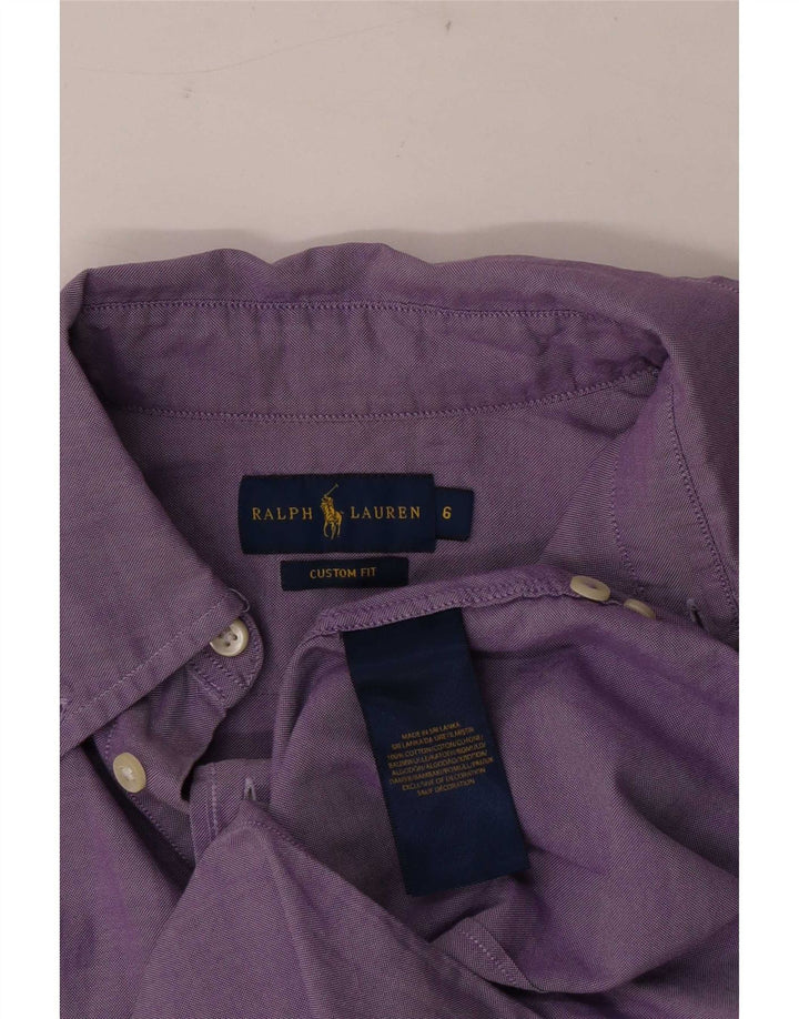 Koszula męska Ralph Lauren o dopasowanym kroju US 6, średnia fioletowa bawełna