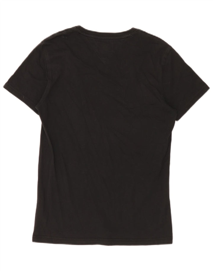 T-shirt męski Tommy Hilfiger, mały, czarny, bawełniany