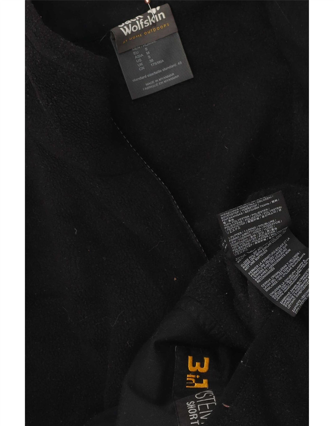 Męska kurtka polarowa Jack Wolfskin z podszewką UK 38 Small Black Polyester
