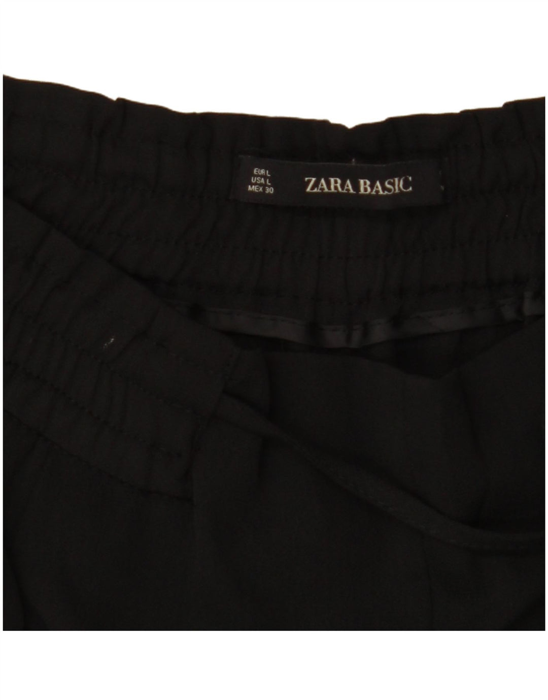 Damskie, zwężane spodnie ZARA z wysokim stanem UK 16 Large W34 L27 Black