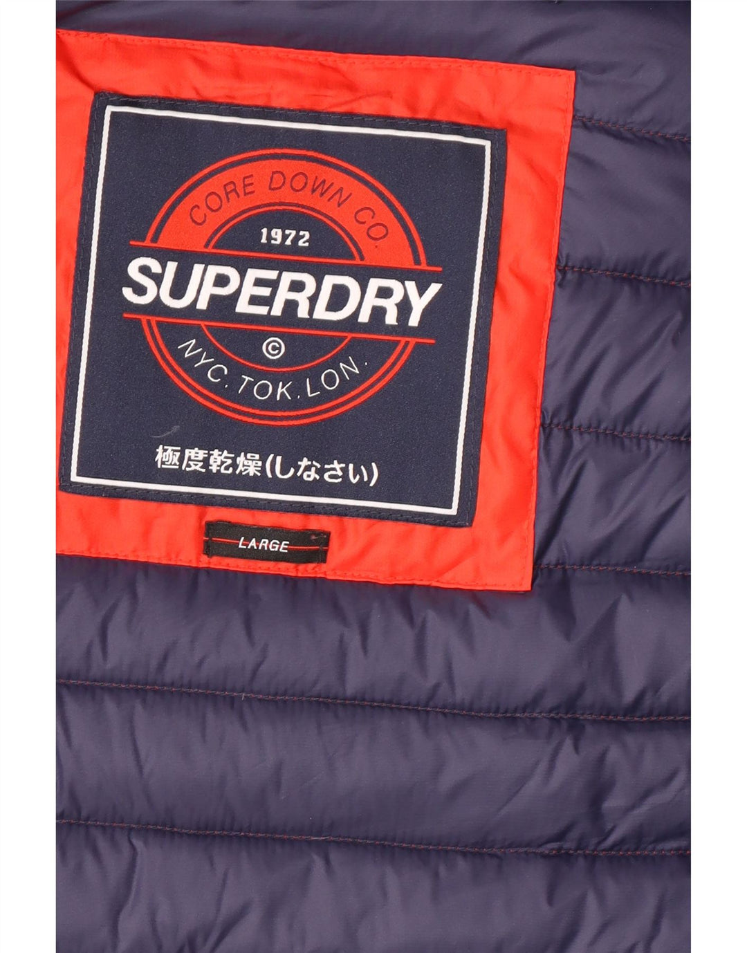 Męska ocieplana kurtka z kapturem Superdry UK 40, duża, czerwona, poliestrowa