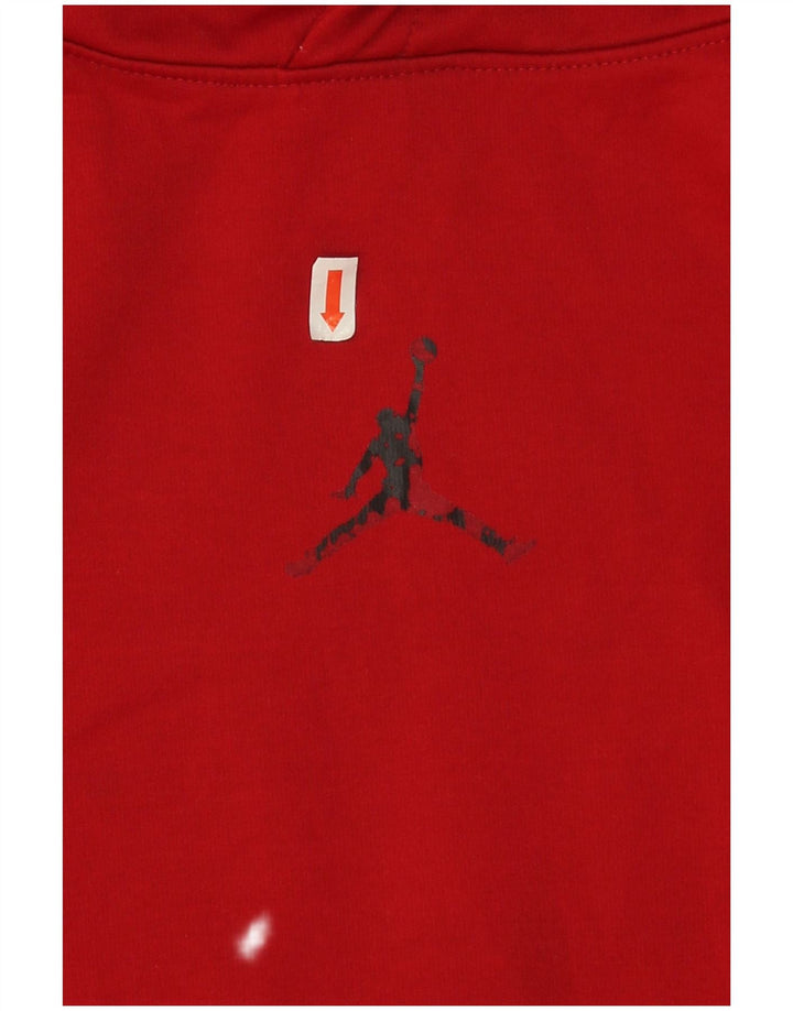 Chłopięcy sweter z kapturem Jordan 12-13 lat, duży, czerwony, poliester