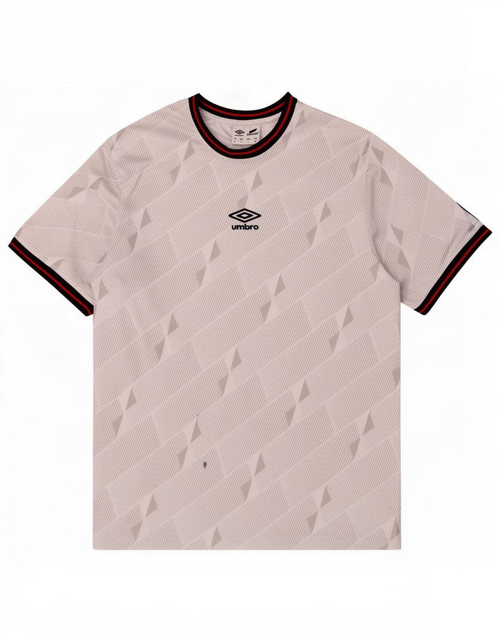 T-shirt męski Umbro Top, średni biały, geometryczny poliester