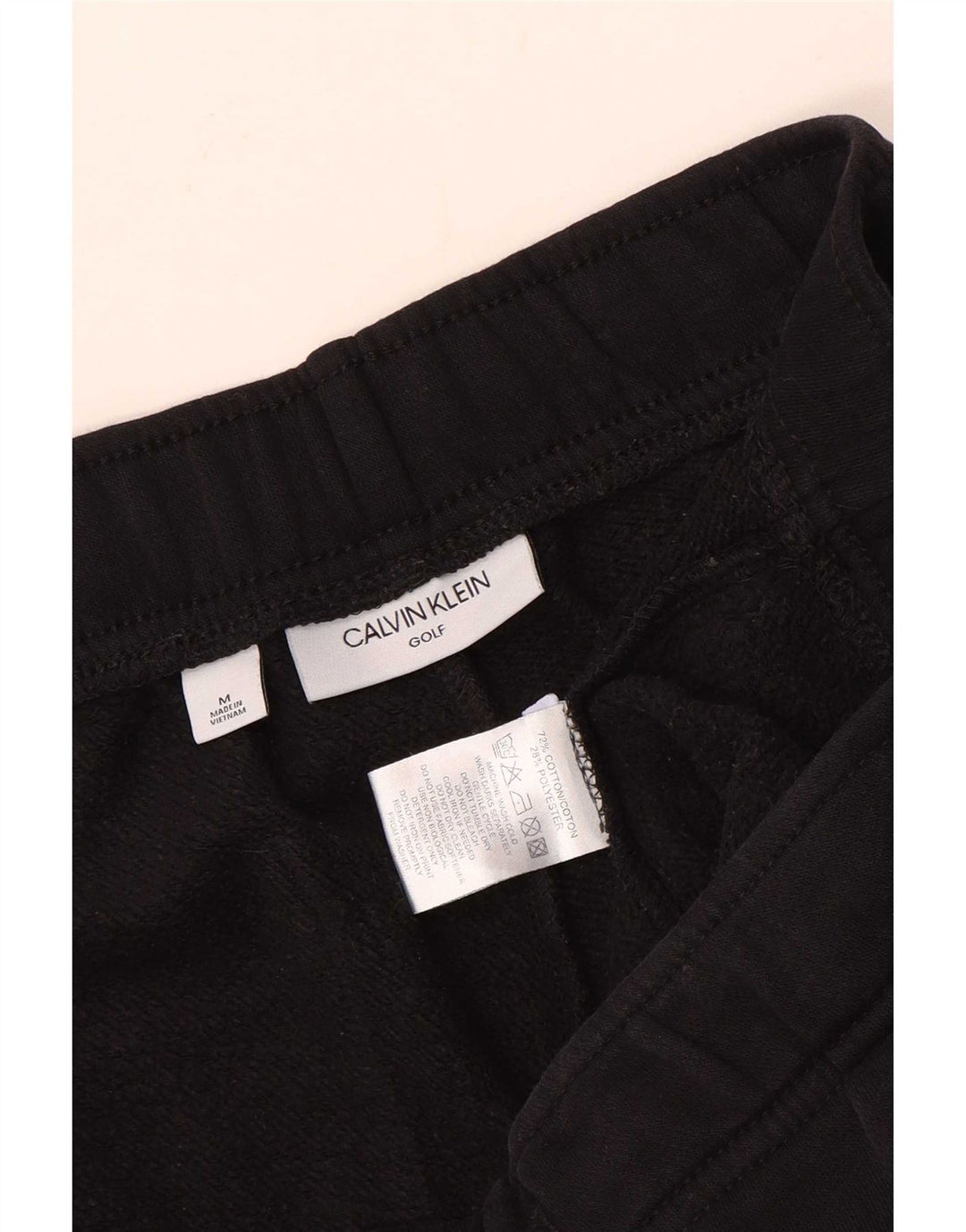 Męskie spodnie golfowe Calvin Klein, joggery, średnia czarna bawełna