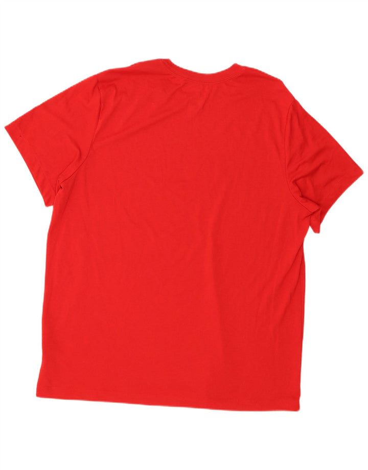 Męski T-shirt z grafiką Nike Dri Fit, XL, czerwony, poliester