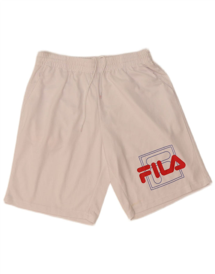 Męskie spodenki sportowe Fila Graphic XS, biały poliester