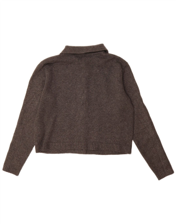 Marks & Spencer Damski sweter rozpinany UK 10, mały, szary poliester