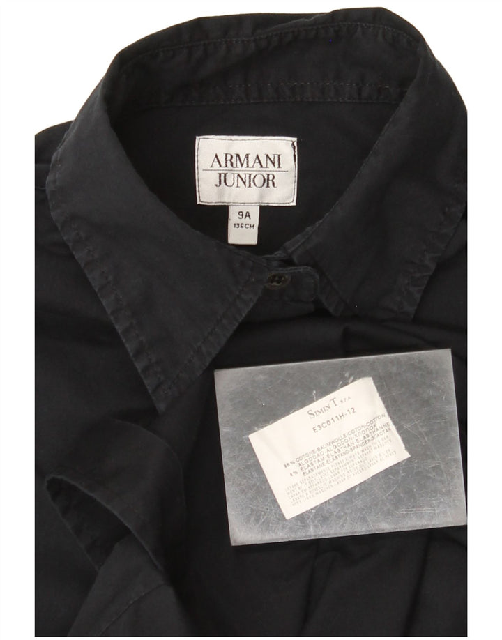 ARMANI JUNIOR Girls Shirt 8-9 Years Black Cotton