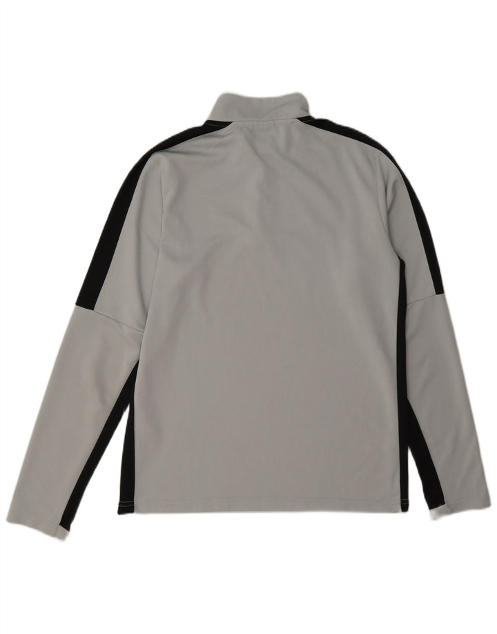 Męski dres Nike Dri Fit z zamkiem błyskawicznym na szyi i małym szarym blokiem kolorów