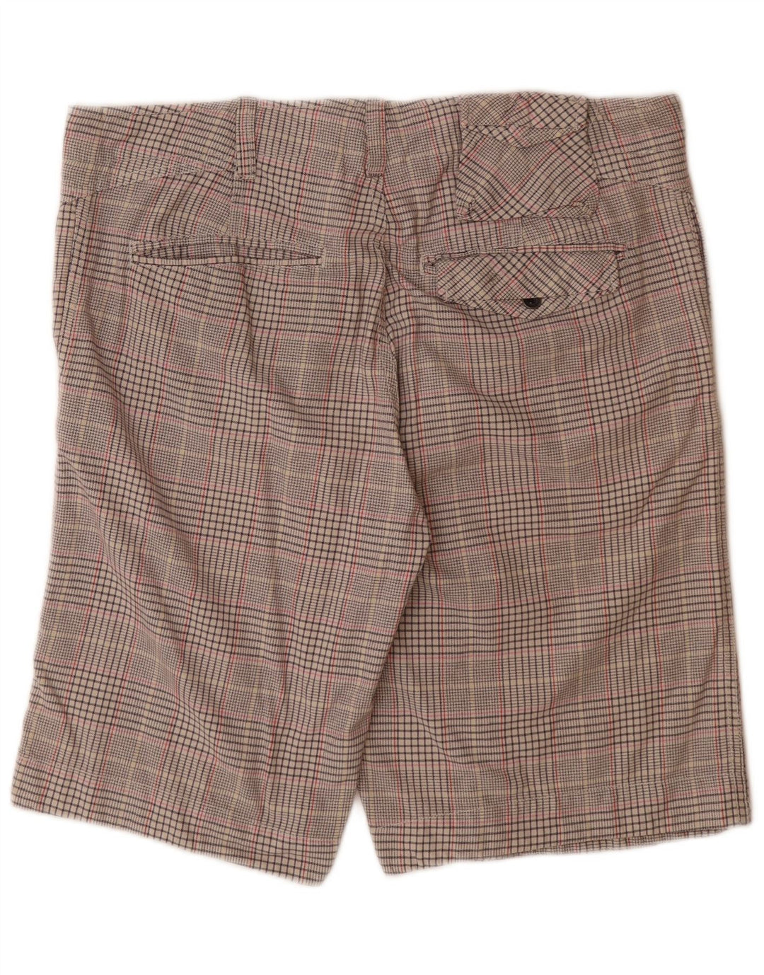 DIESEL Mens Chino Shorts W36 Large Grey Check Cotton