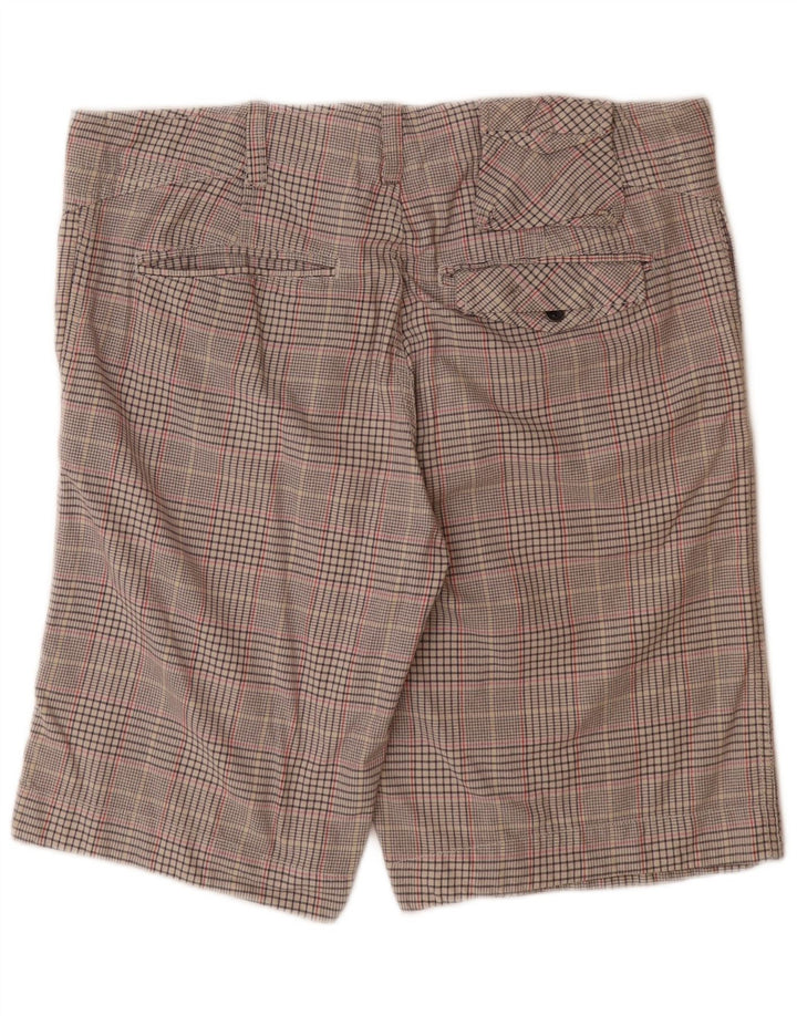 DIESEL Mens Chino Shorts W36 Large Grey Check Cotton